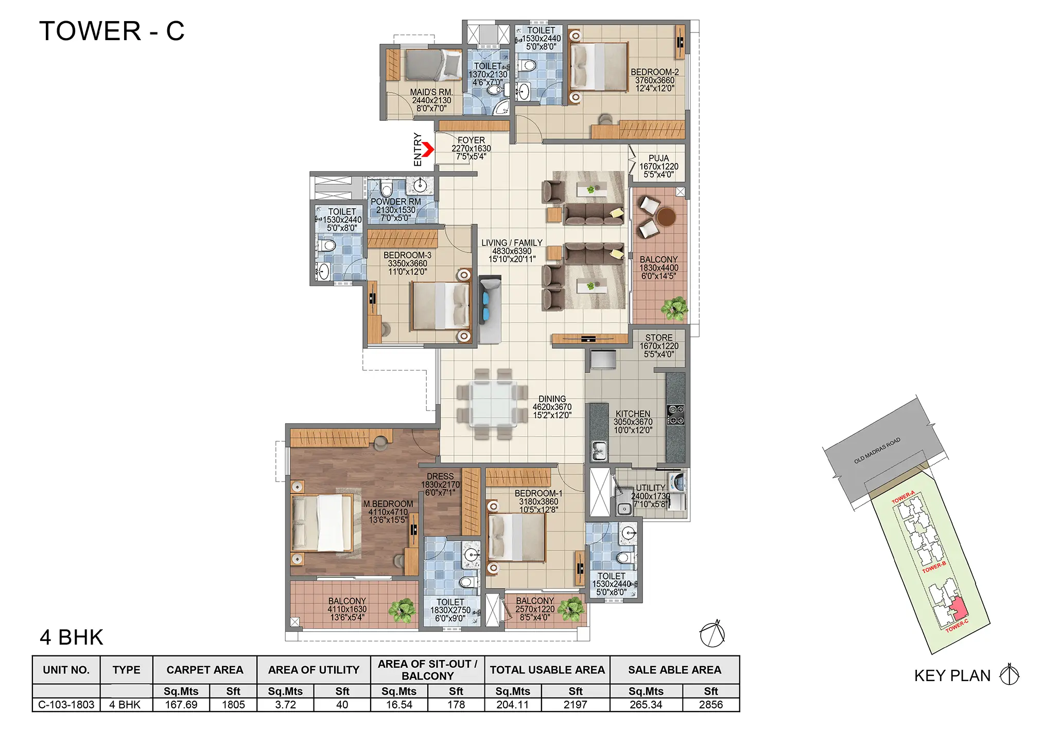 Floor plan Tower C