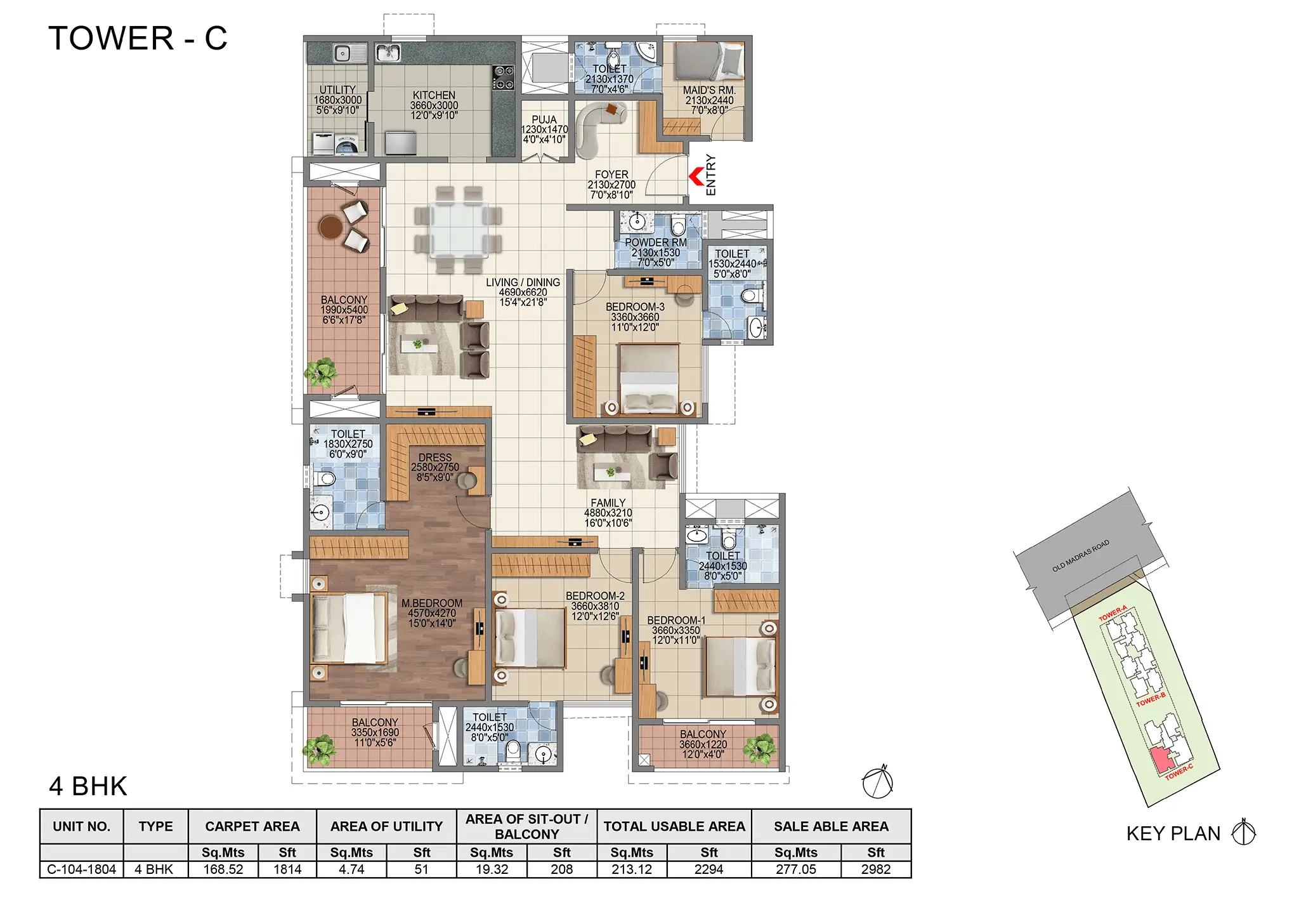 Floor plan Tower C